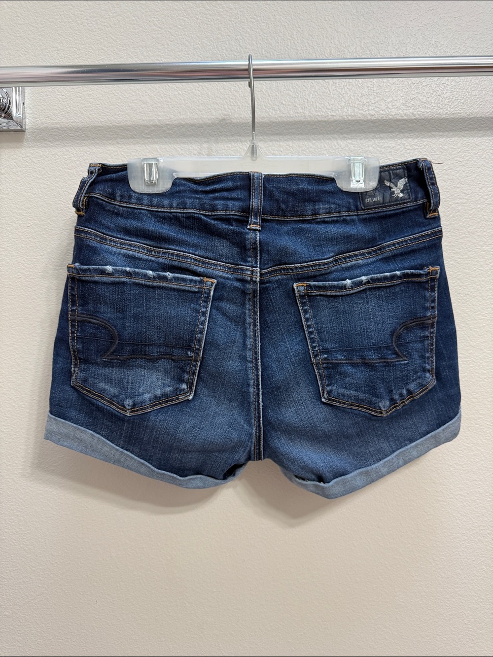 Women’s American Eagle Outfitters Hi-Rise Shortie Denim Shorts. Sz 4 - Picture 3 of 12